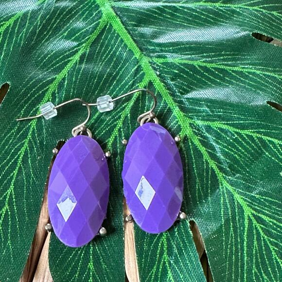 BOGO FREE PURPLE DROP EARRINGS - Picture 1 of 5